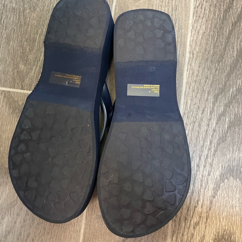 Brighton Blue and Cream Sandals with Intricate Design - Picture 2 of 5